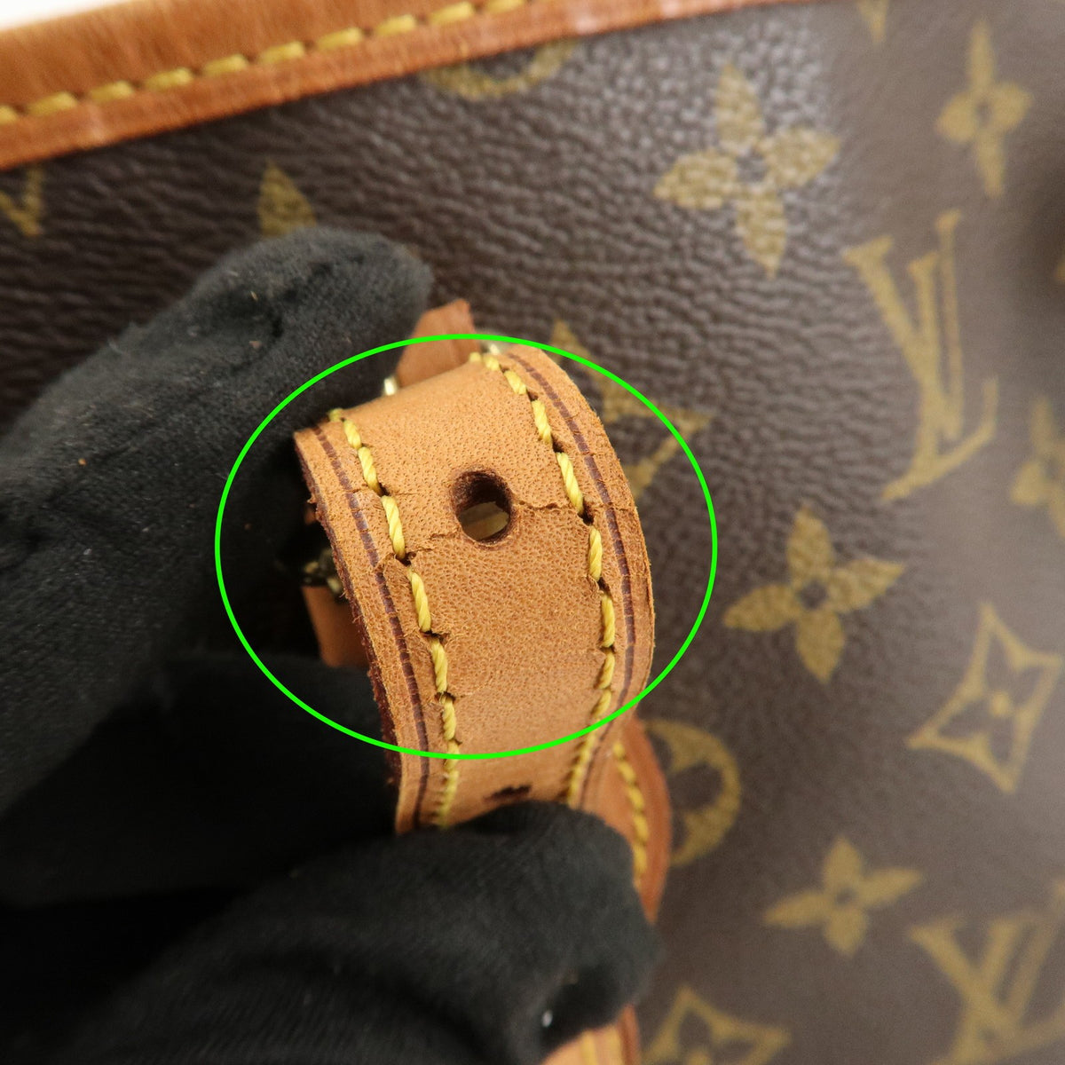 Louis Vuitton Handbag Monogram Canvas Bucket PM Brown M42238 Authentic Used F/S10