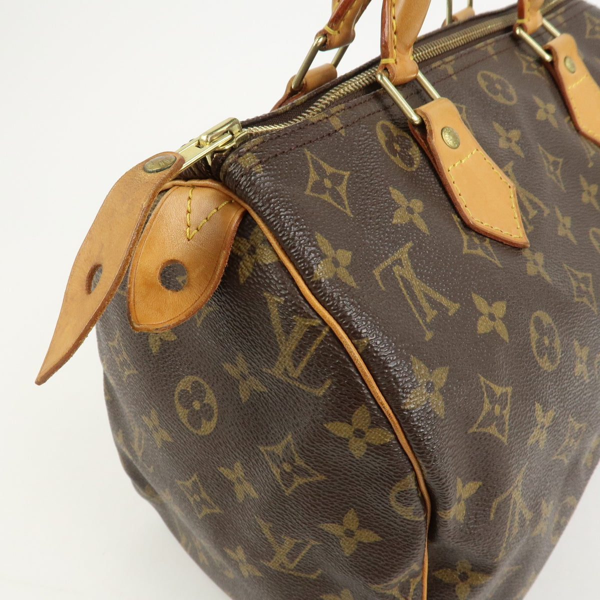 Louis Vuitton Monogram Speedy 30 Boston Bag Hand Bag Brown M41526 Auth Used F/S16