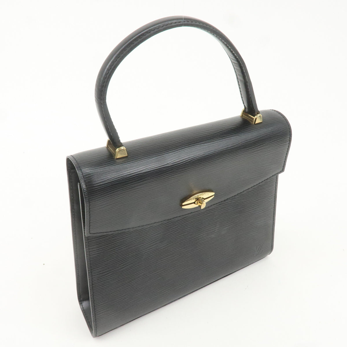 LOUIS VUITTON Malesherbes Handbag Epi Leather Black Noir M52372 Preowned Auth3
