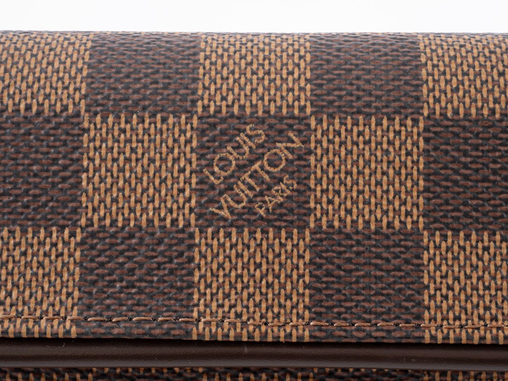 LOUIS VUITTON Pochette Florentine Damier Ebene Waist Bag N51856 Convertible Auth16