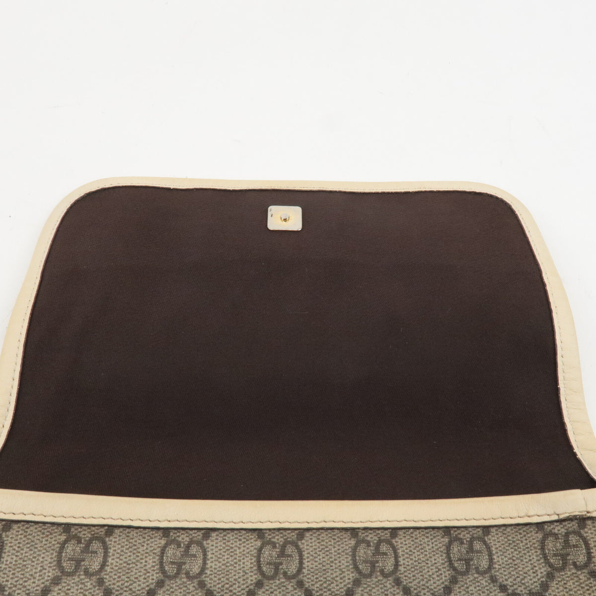 GUCCI GG Supreme Canvas Leather Beige Ivory Crossbody Shoulder Bag Preowned14