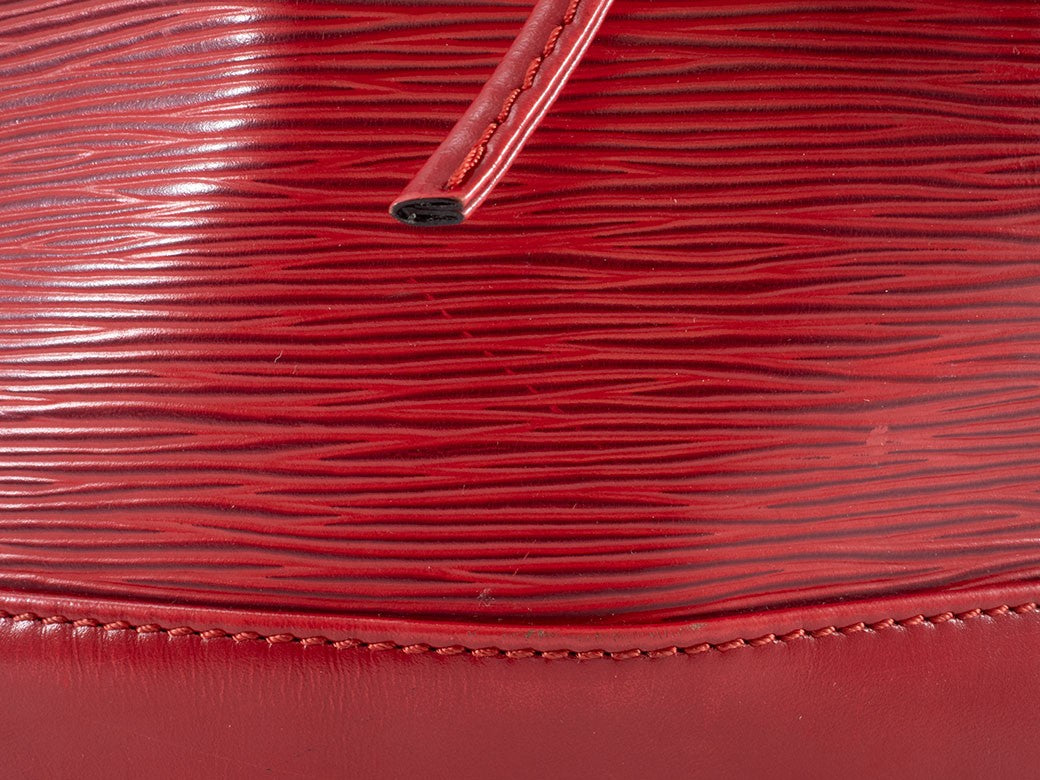 LOUIS VUITTON Noe Epi Leather Shoulder Bucket Drawstring Red M44007 Preowned6