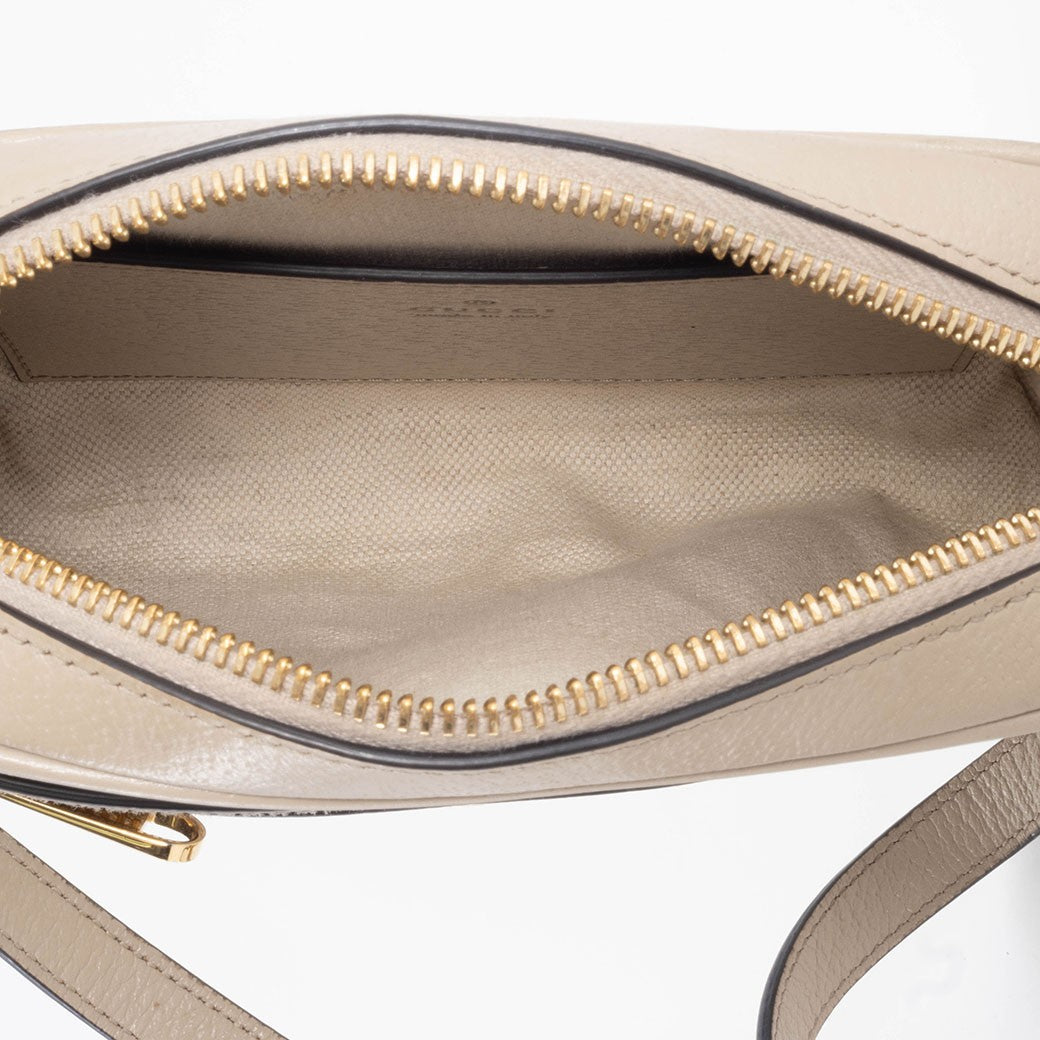 GUCCI Ophidia Mini GG Supreme Crossbody Shoulder Bag Beige Womens Preowned Auth15