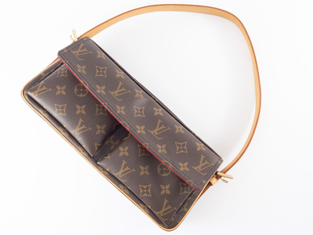 Louis Vuitton Bag Vivacite MM Monogram Shoulder Bag M51164 Reuse Used Preowned18