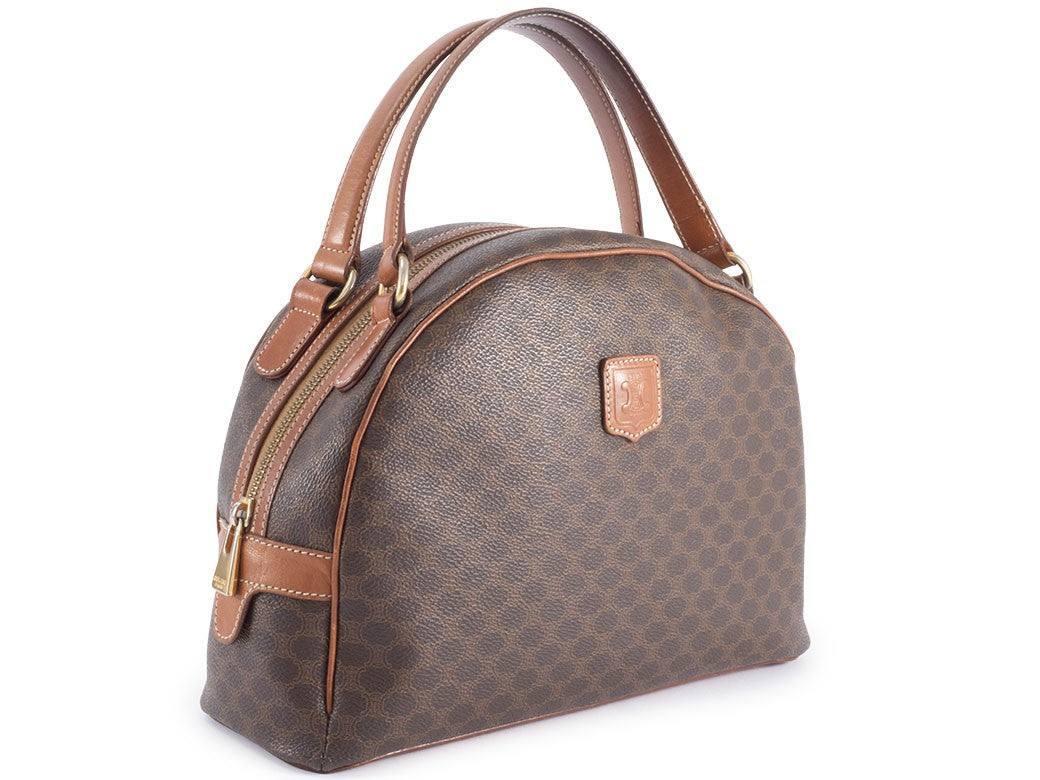 Celine Bag Macadam Handbag Brown MC97 Reuse Used Preowned1