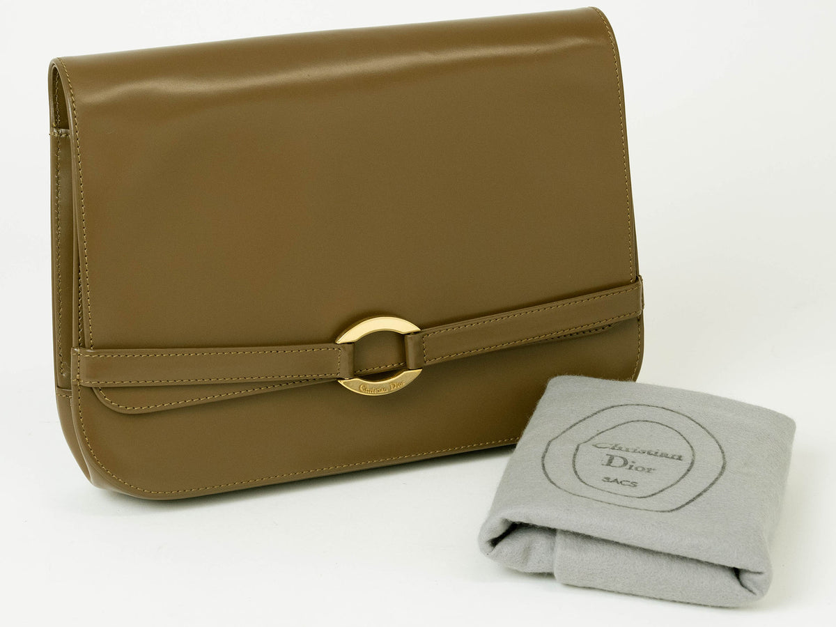Christian Dior Vintage Dior Clutch Bag Second Bag Brown Women's Leather Belt9