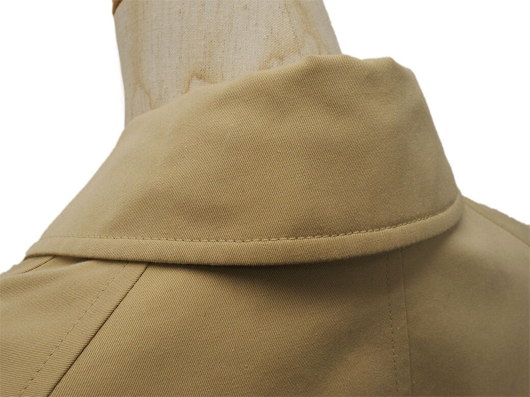 Auth Burberry Coat Spring Coat Beige Cotton IT36 Stand Collar Coat Trench Coat3