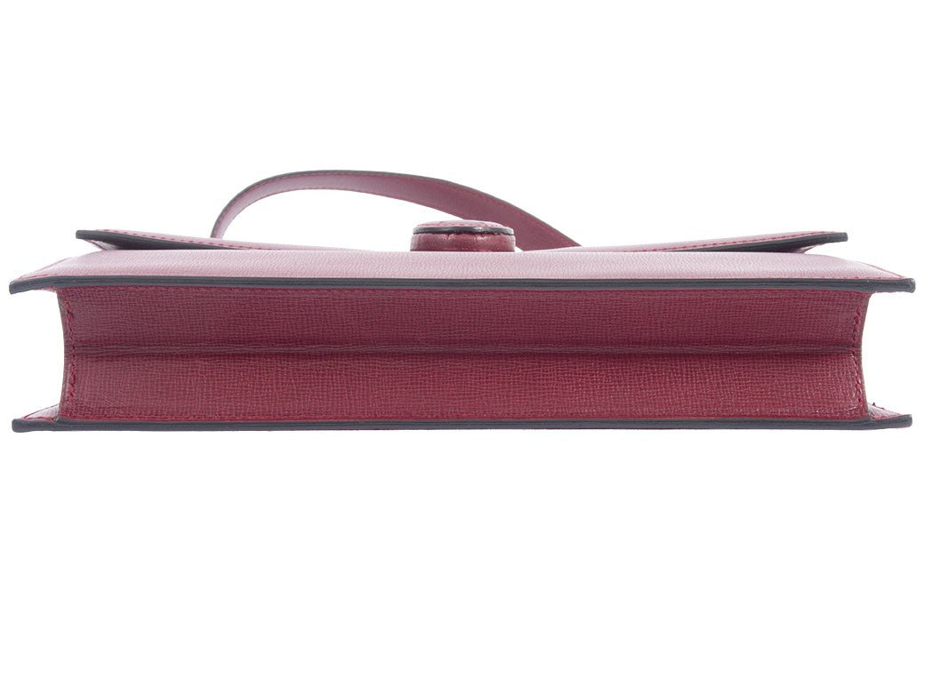 CARTIER Must de Cartier Bordeaux Leather Short Crossbody Shoulder Bag Preowned4