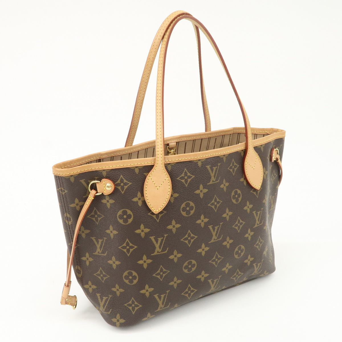 Louis Vuitton Monogram Neverfull PM Tote Bag Brown Leather M40155 Preowned Auth3