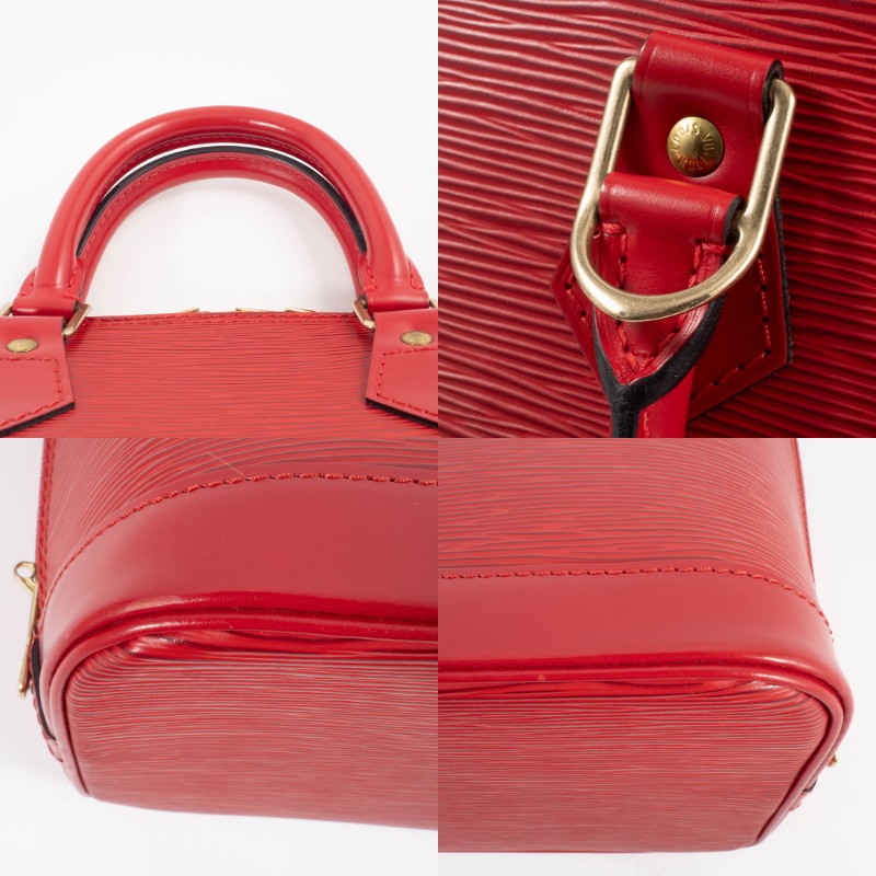 LOUIS VUITTON Alma PM Epi Leather Handbag Red Tote Bag Womens M52147 Preowned18