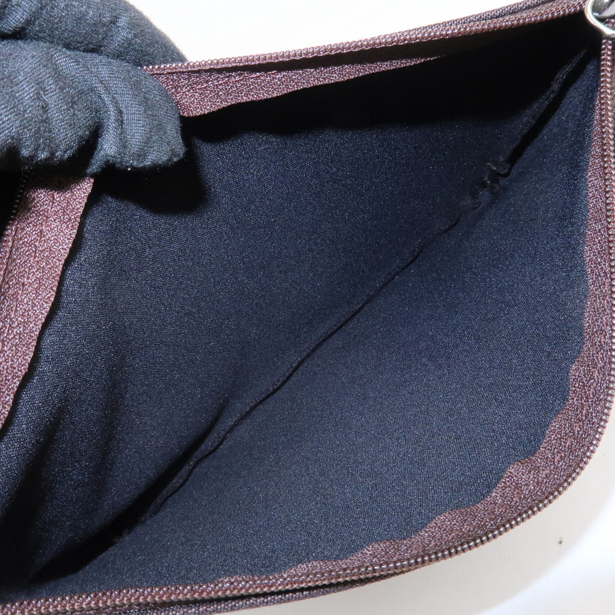 BVLGARI Logo Mania Canvas Leather Shoulder Bag Tote Bag Brown Authentic Used F/S19