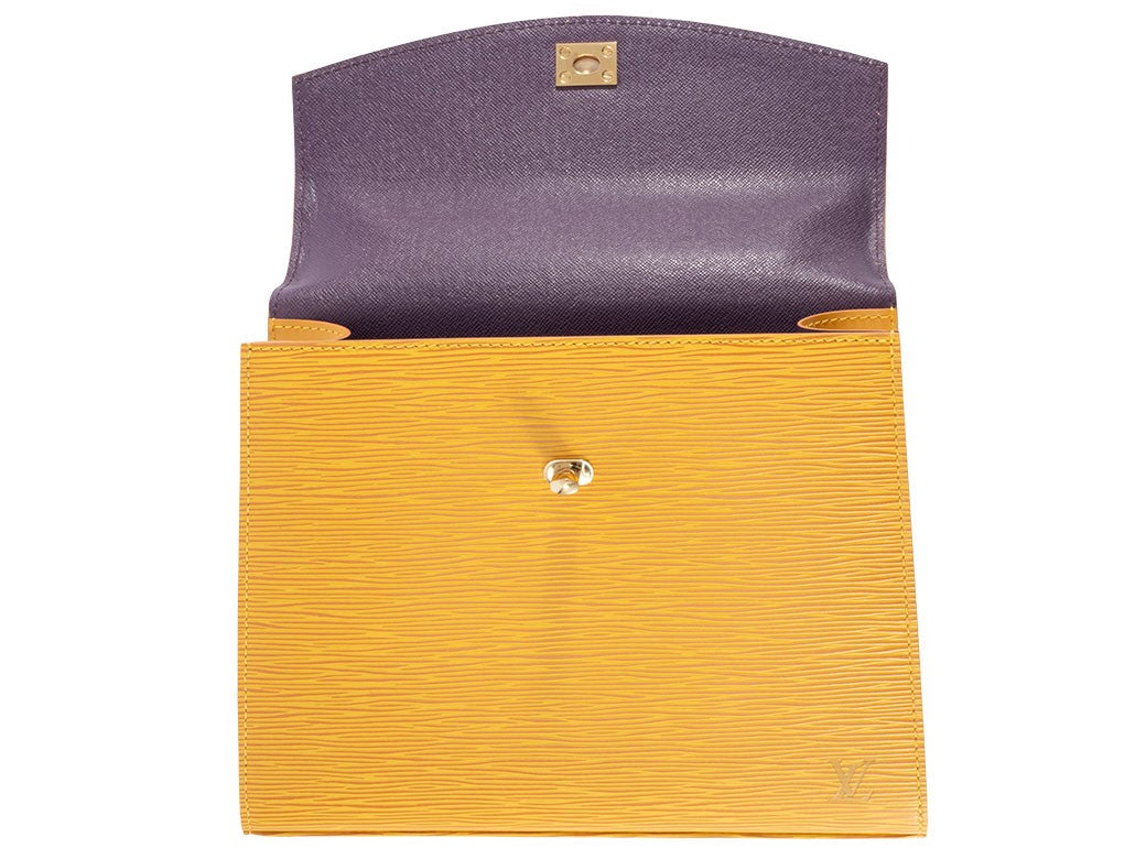 Auth LOUIS VUITTON Handbag Marselb Epi Tassili Yellow M52379 Reuse Used13