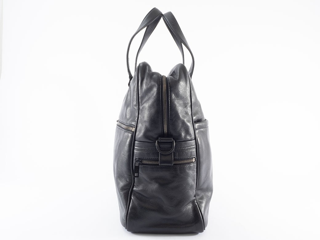LOUIS VUITTON Upton Defile Black Leather Men Business Bag M92400 Preowned Auth4