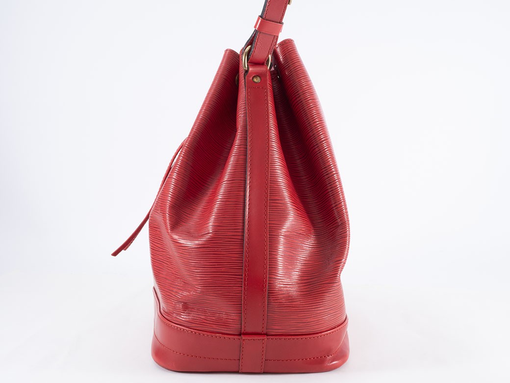 LOUIS VUITTON Noe Epi Leather Shoulder Bucket Drawstring Red M44007 Preowned19