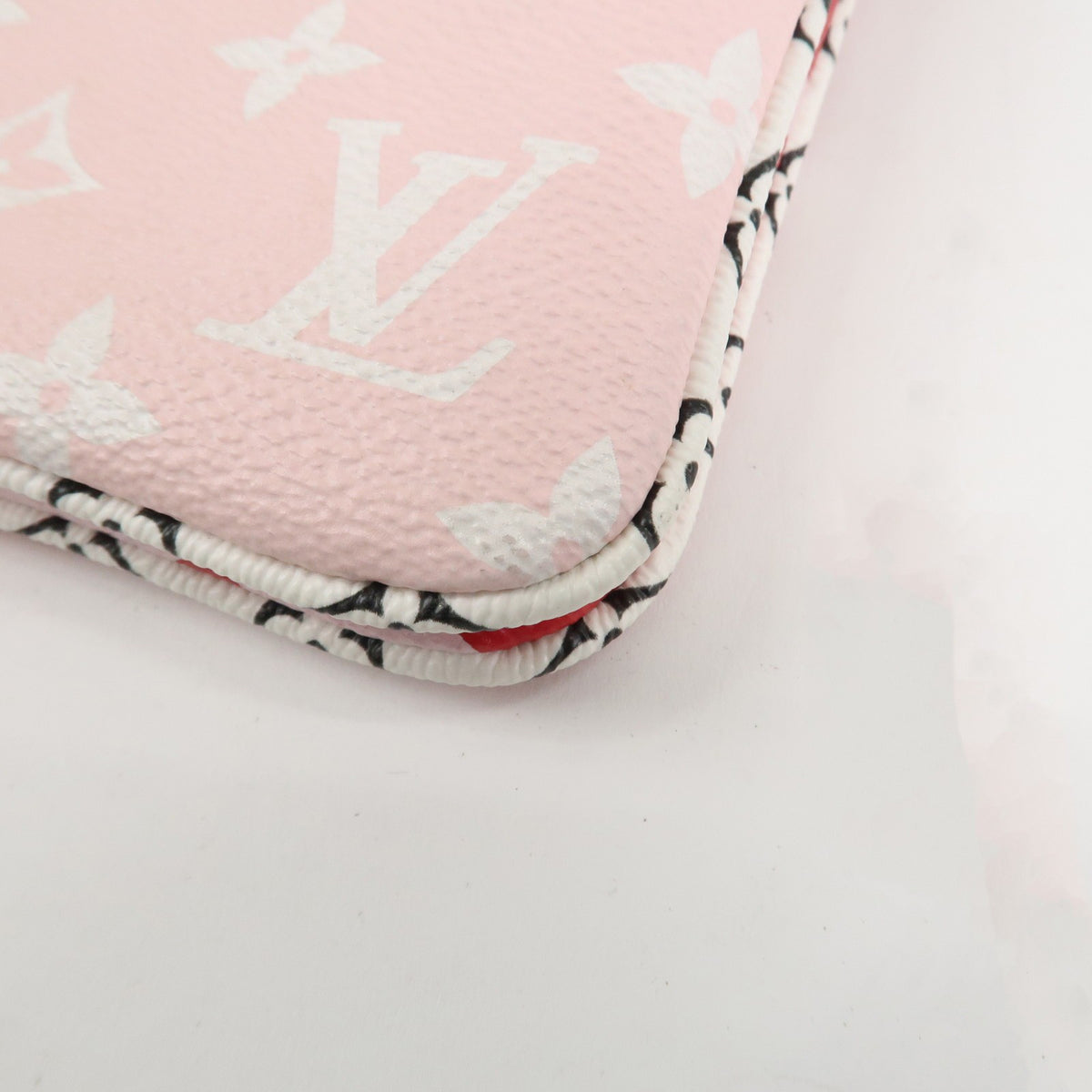 Louis Vuitton Monogram Giant Pochette Double Zip Pouch Rouge M67561 Used F/S9