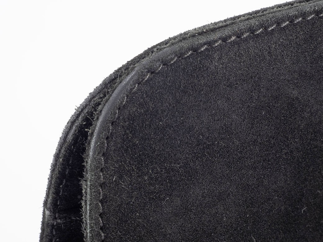 Salvatore Ferragamo Chain Shoulder Bag Suede Gancini Black P21 5241 Reuse Used6