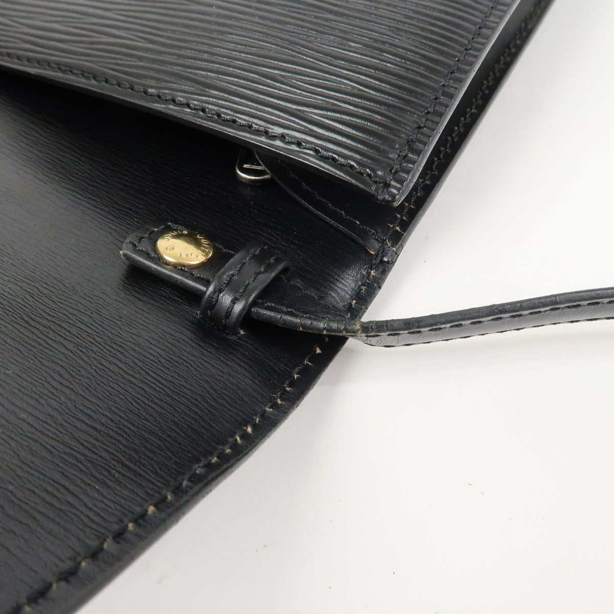 LOUIS VUITTON Arche Epi Leather Noir Black Small Convertible Bag Preowned Auth10