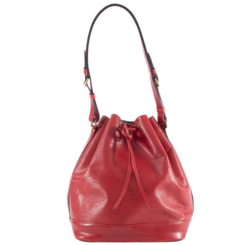 LOUIS VUITTON Noe Epi Leather Shoulder Bucket Drawstring Red M44007 Preowned0