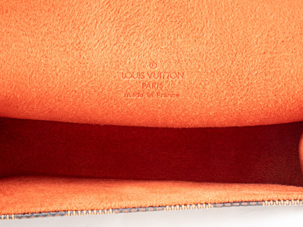 LOUIS VUITTON Pochette Florentine Damier Ebene Waist Bag N51856 Convertible Auth20