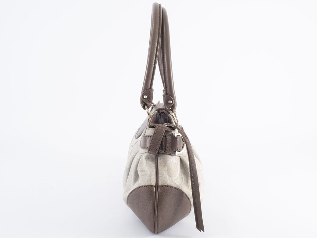 Salvatore Ferragamo Bag Gancini Canvas Handbag AU216326 Reuse Used Preowned11