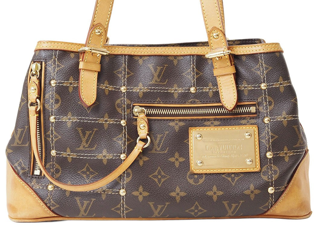 LOUIS VUITTON Handbag Monogram Rivet Tote Bag M40140 Reuse Used Preowned Auth2