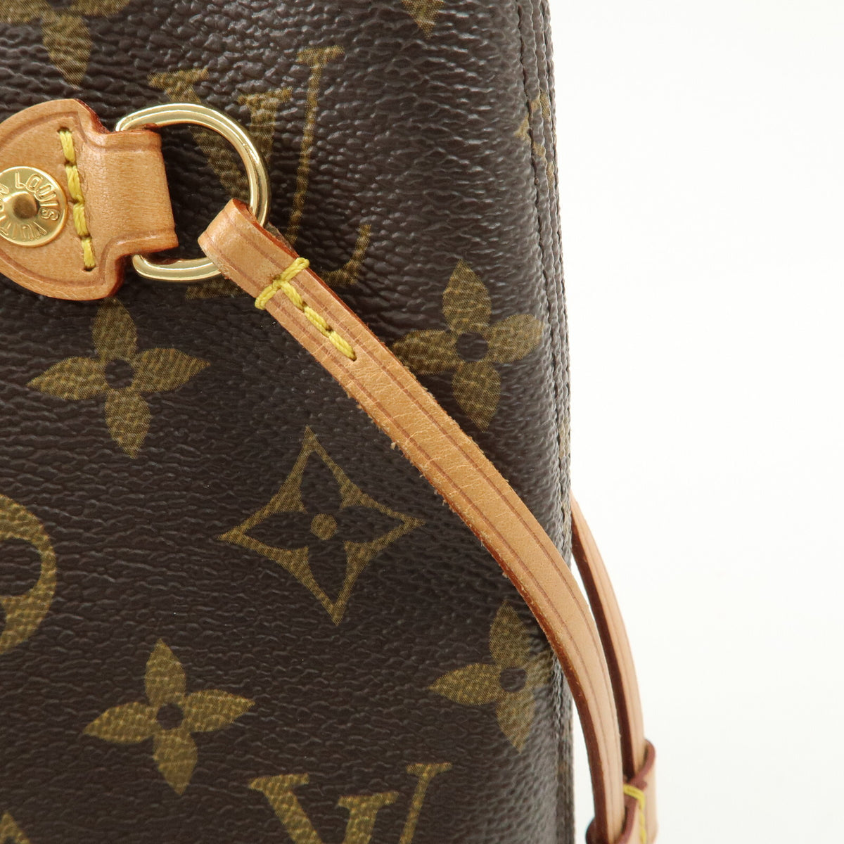 Louis Vuitton Monogram Neverfull PM Tote Bag Brown Leather M40155 Preowned Auth12