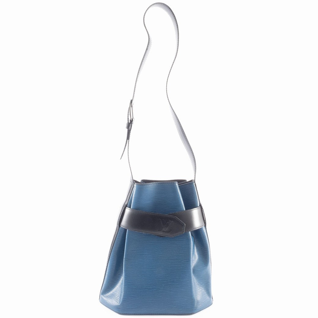 Louis Vuitton Sac D'epaule Epi Leather Shoulder Bag Blue Bicolor Preowned Auth0