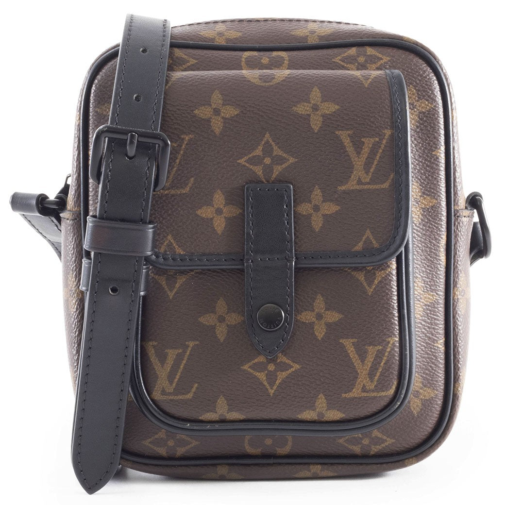 Louis Vuitton Christopher Wearable Wallet Shoulder Men's Monogram Brown Used0