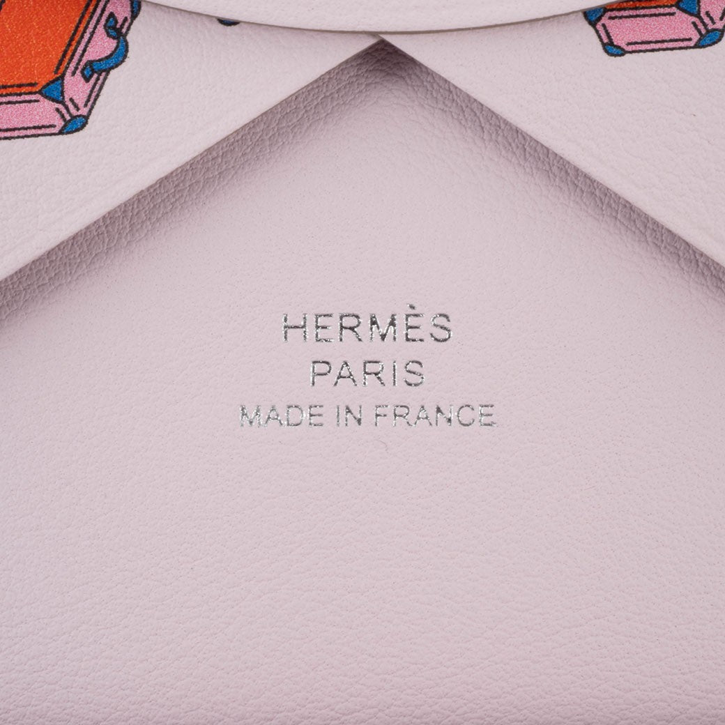 HERMES Calvi Duo Card holder Slim wallet Minimalist wallet Swift Preowned Auth14