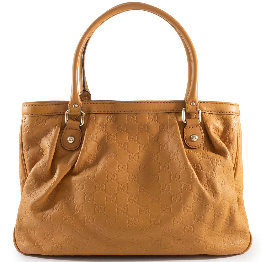 GUCCI Guccissima Sukey Leather Womens Shoulder Tote Bag Brown 296835 Preowned1