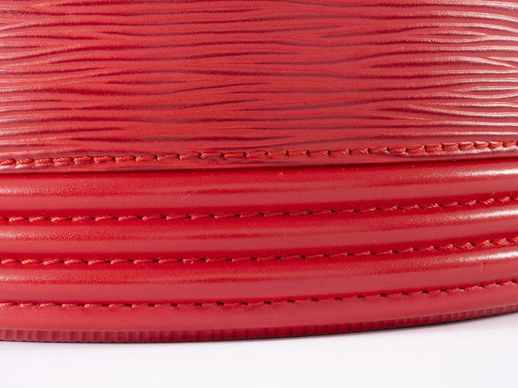 Auth Louis Vuitton Bag Cannes Vanity Bag Epi Castilian Red M48037 Reuse Used22