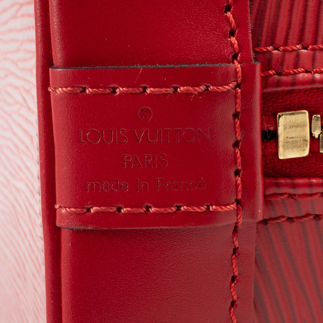 LOUIS VUITTON Alma PM Epi Leather Handbag Red Tote Bag Womens M52147 Preowned9