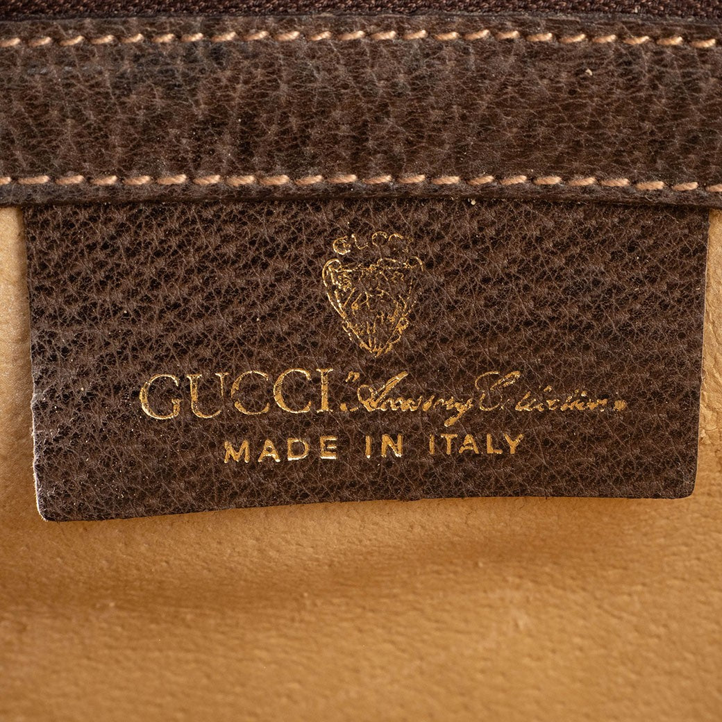 GUCCI Old Gucci Web Line Sherry Handbag Shoulder Interlocking Preowned Auth19