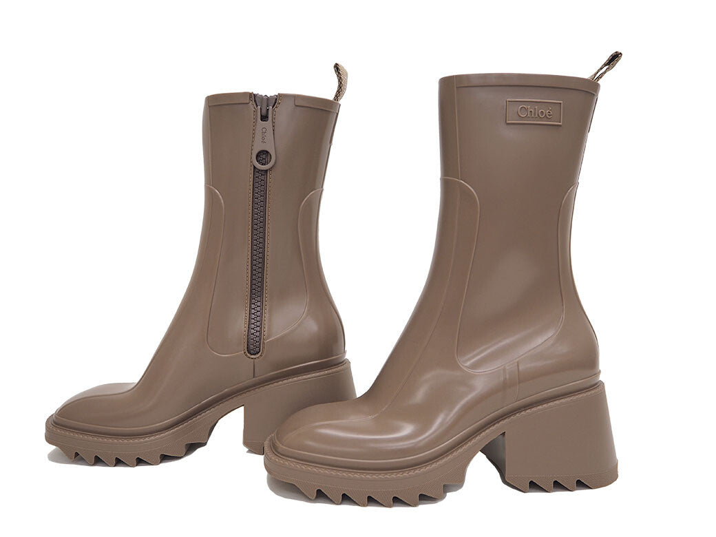 Chloé BETTY Rain Boots Dark Glaze CHC19W239 Women's PVC Short Middle Length 381