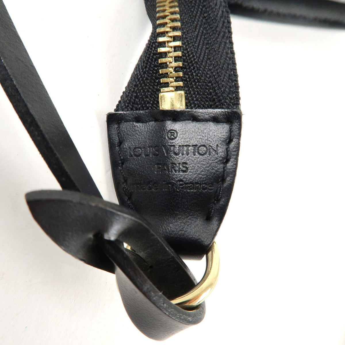 LOUIS VUITTON Pochette Accessoires Black Epi Leather Handbag M52942 Preowned17