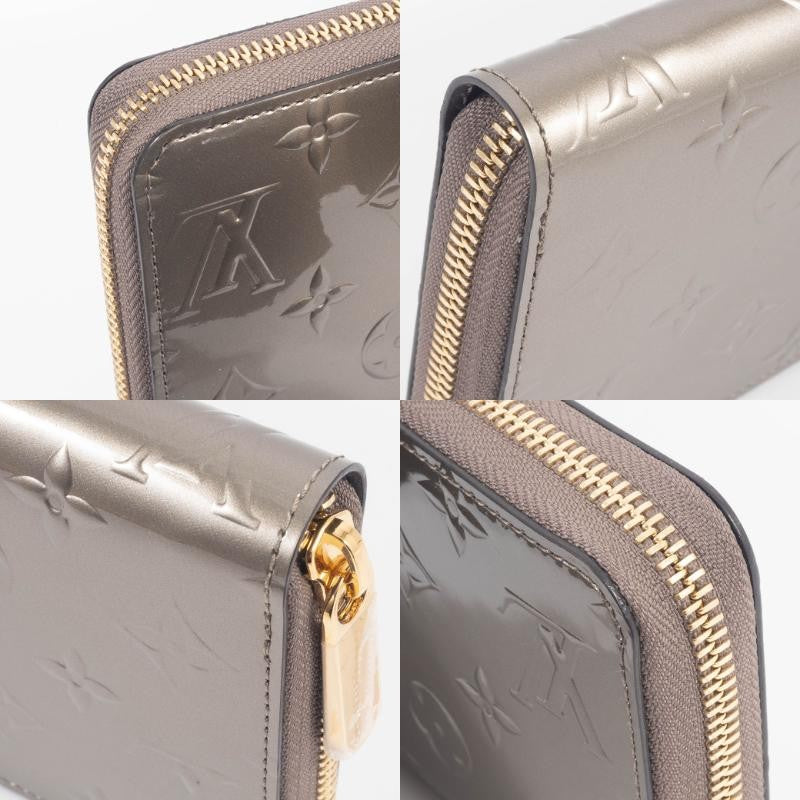 LOUIS VUITTON Zippy Wallet Vernis Champagne Metallise Gold Ziparound Preowned8