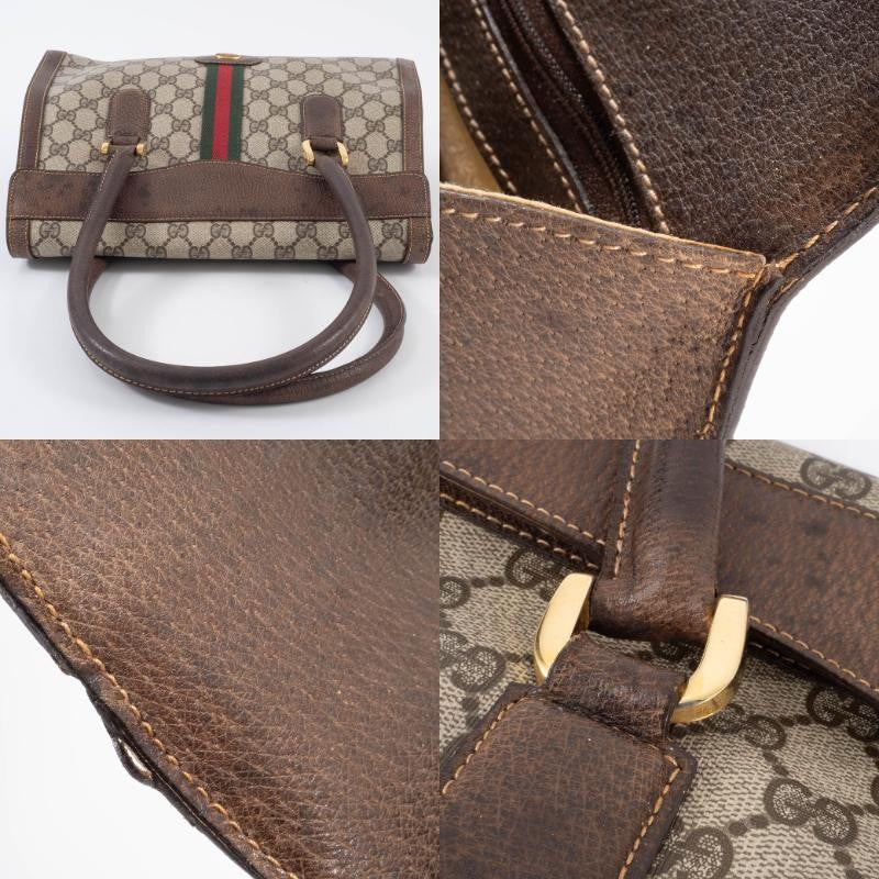 GUCCI Old Gucci Web Line Sherry Handbag Shoulder Interlocking Preowned Auth11