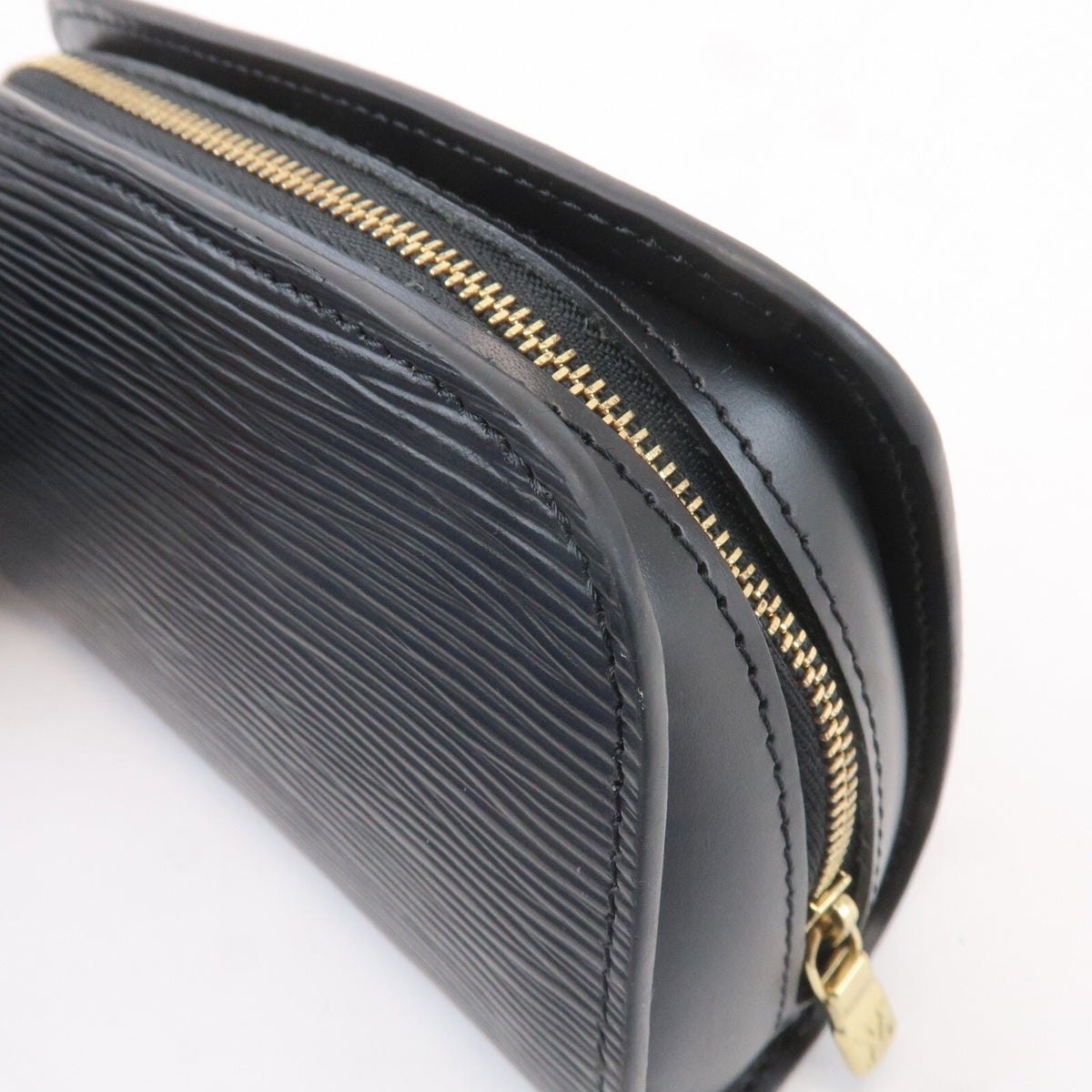 LOUIS VUITTON Dauphine PM Cosmetic Pouch Epi Leather Black M48442 Preowned Auth6