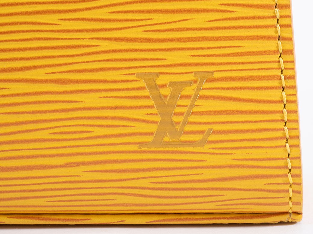 Auth LOUIS VUITTON Handbag Marselb Epi Tassili Yellow M52379 Reuse Used10