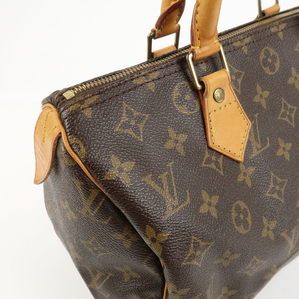 Louis Vuitton Monogram Speedy 30 Boston Bag Hand Bag Brown M41526 Auth Used F/S13