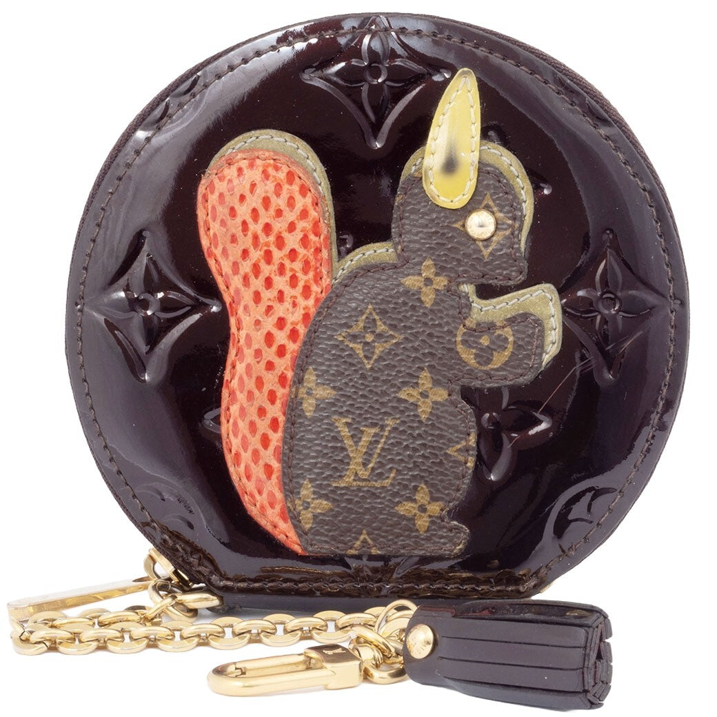 Louis Vuitton coin purse Monogram Vernis Amarante Portemonnay Ecreuil M913860