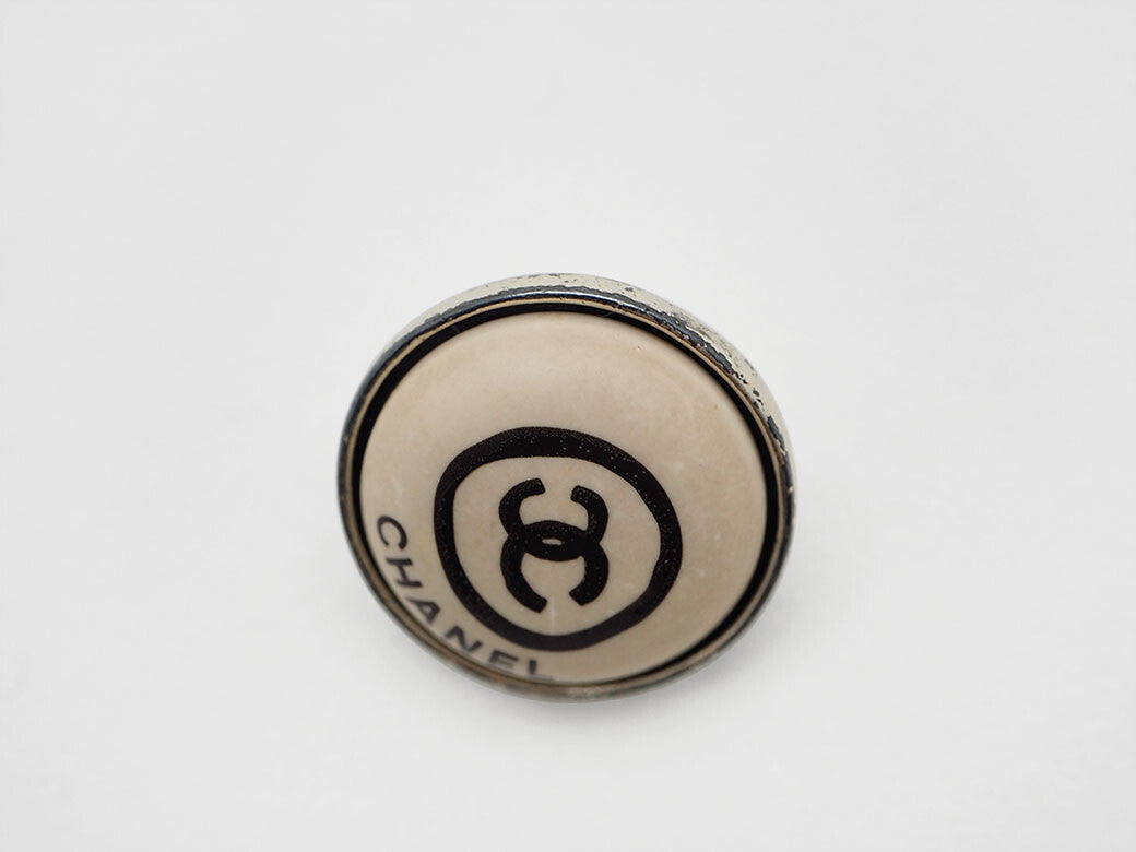 CHANEL Round Coco Earrings Coco Print Ladies 00T Circle Round Illustration Logo4