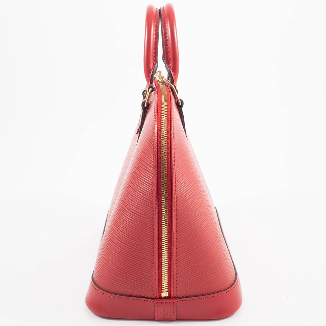 LOUIS VUITTON Alma PM Epi Leather Handbag Red Tote Bag Womens M52147 Preowned4