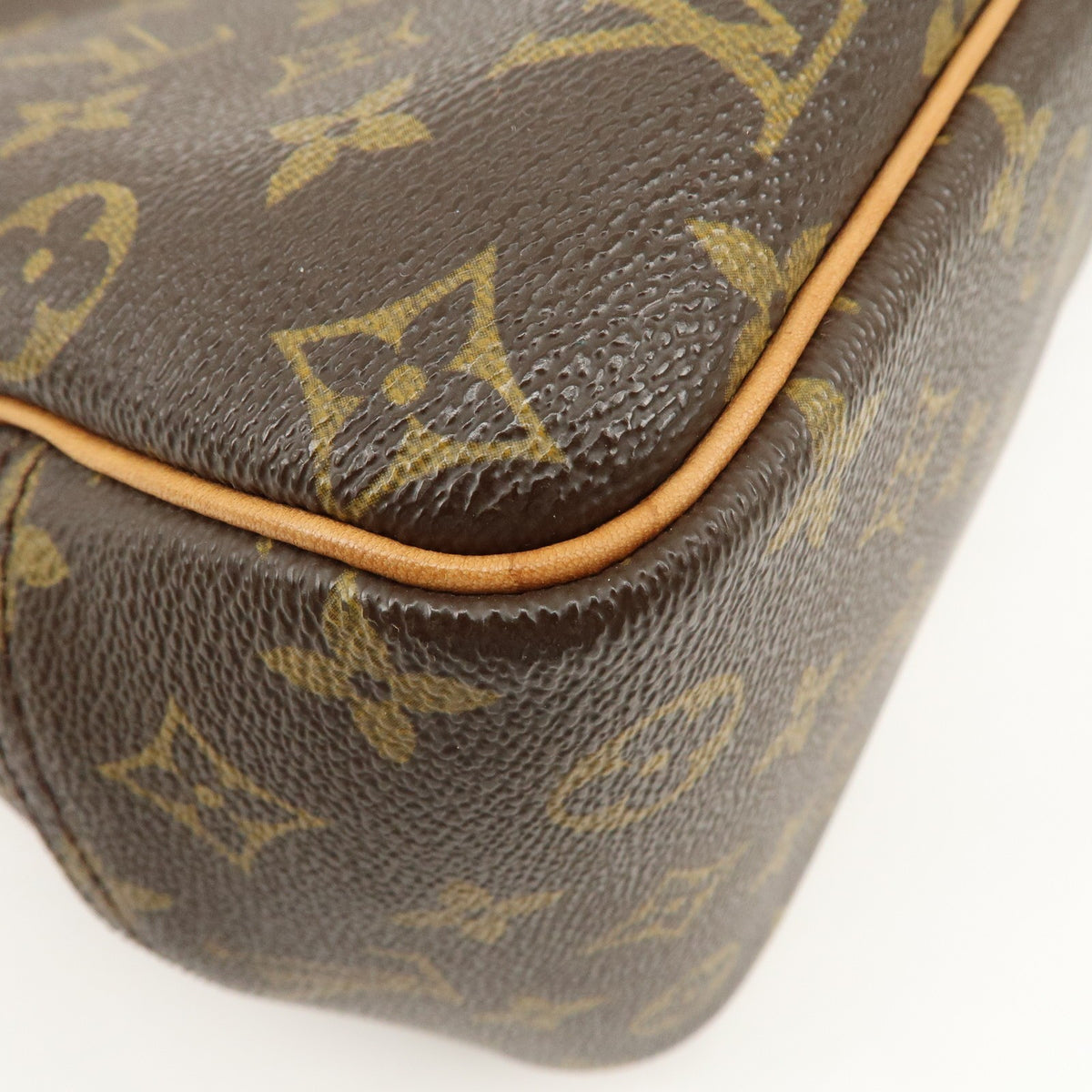 Louis Vuitton Handbag Monogram Deauville Brown M47270 Authentic Used F/S13