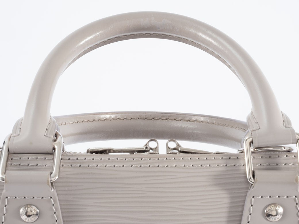 LOUIS VUITTON Alma PM Epi Leather Handbag Gres Gray OffWhite Preowned Auth11