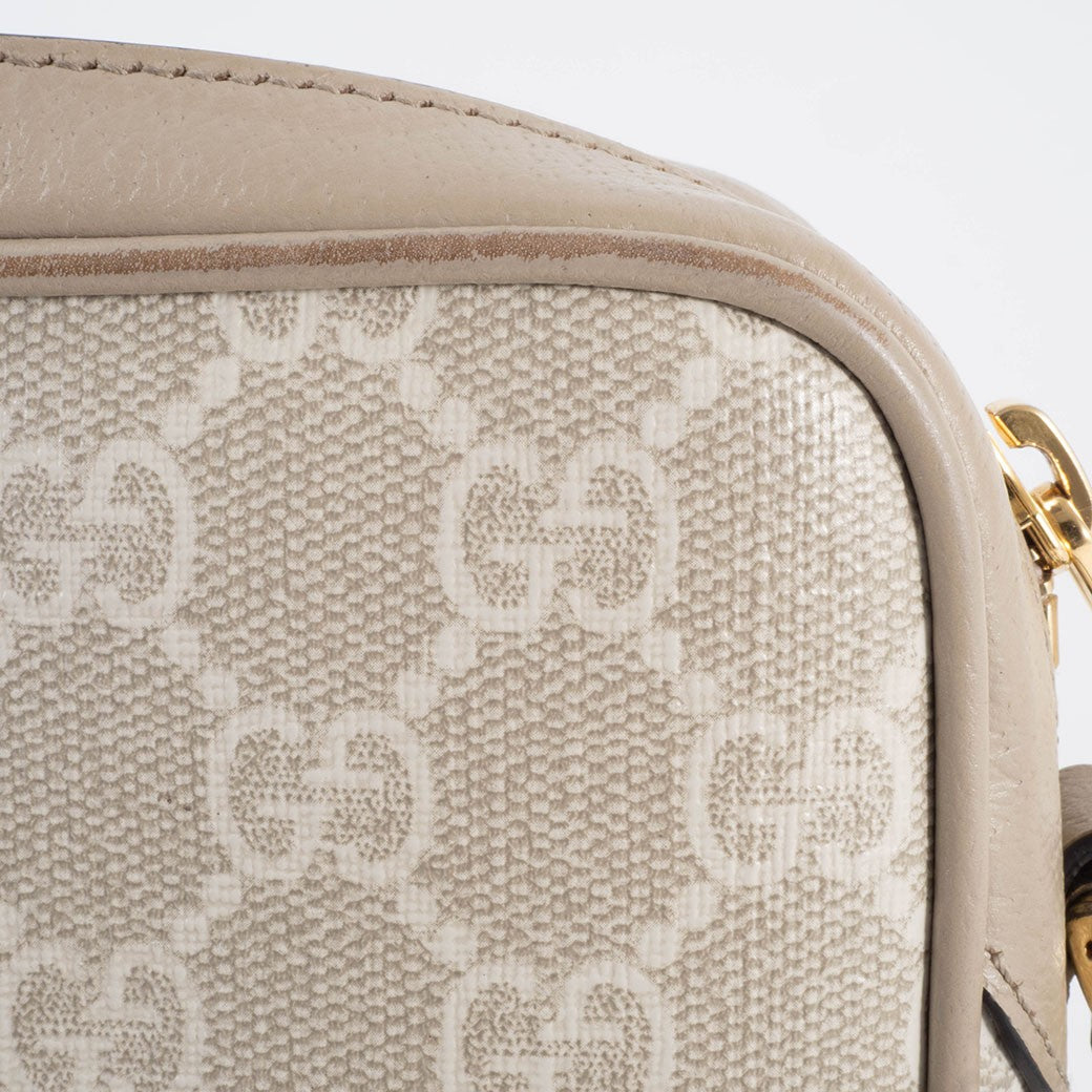 GUCCI Ophidia Mini GG Supreme Crossbody Shoulder Bag Beige Womens Preowned Auth18