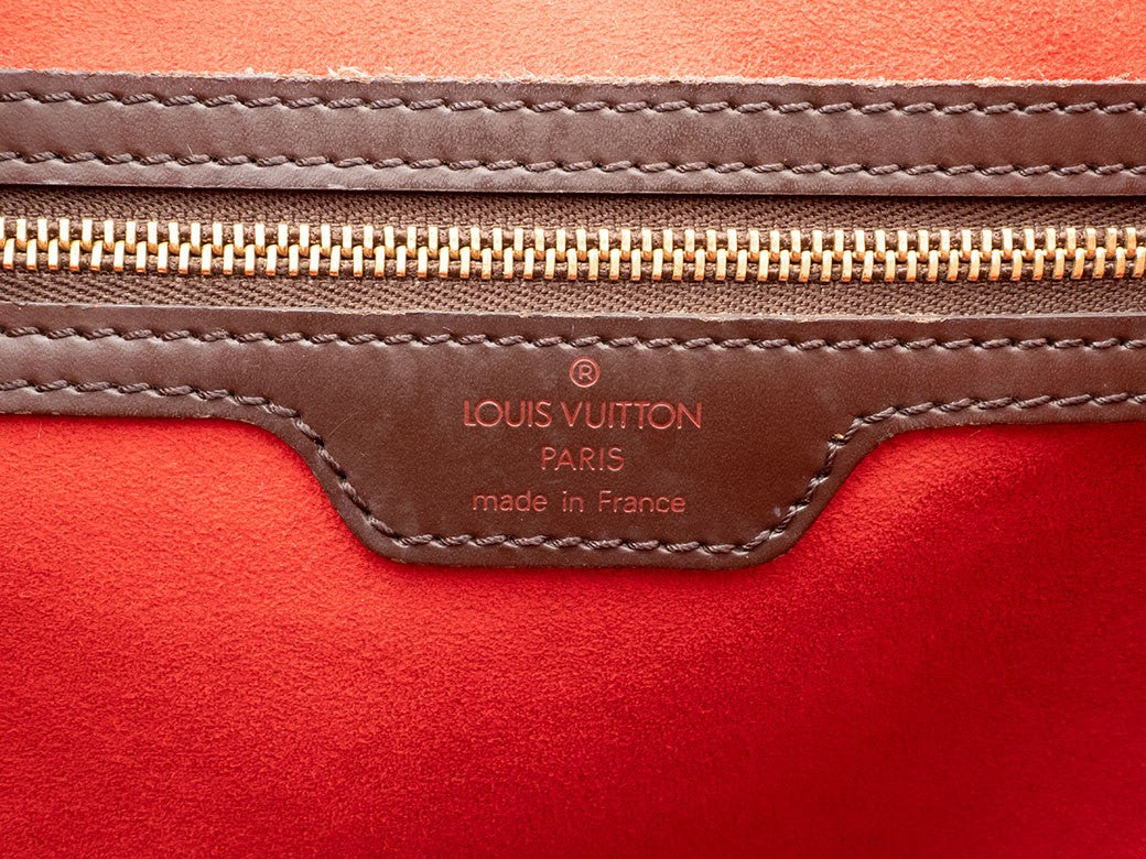 LOUIS VUITTON Uzes Damier Ebene Canvas Shoulder Tote Bag N51128 Preowned Auth18