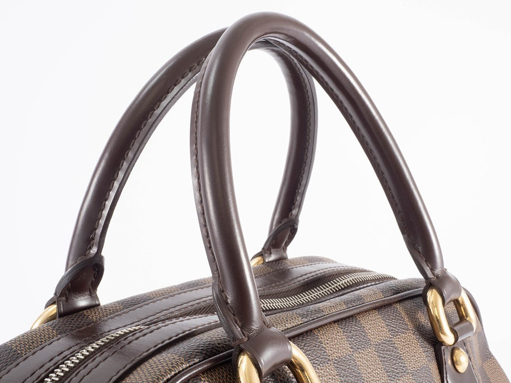 LOUIS VUITTON Duomo Damier Ebene Handbag Boston Bag Brown M60008 Preowned Auth14
