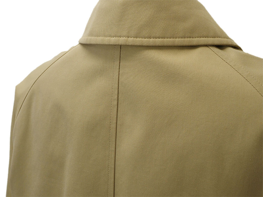 Auth Burberry Coat Spring Coat Beige Cotton IT36 Stand Collar Coat Trench Coat2
