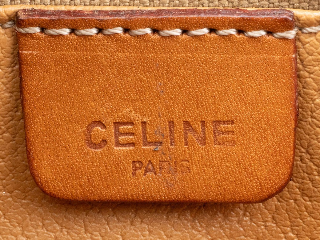 CELINE Macadam Flap Crossbody Shoulder Bag Womens Brown M08 Preowned Auth23